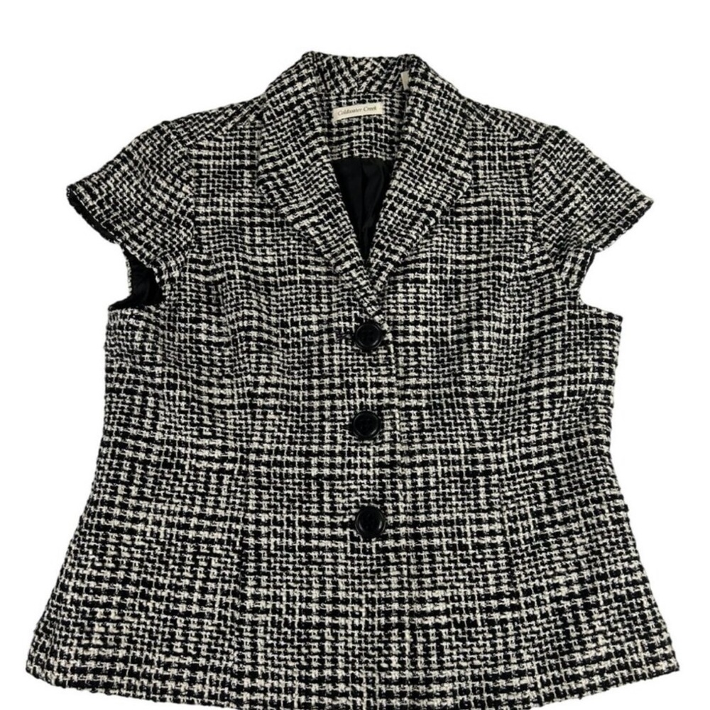 Coldwater Creek Black and White Textured Blazer